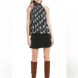 1. STATE Forest Green Pleated Halter Tank XL